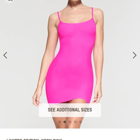 SKIMS Dresses & Skirts - NWT SKIMS pink slip neon pink dress